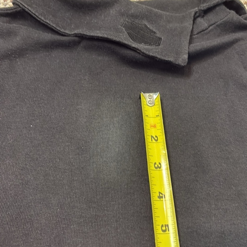 Vintage Harley Davidson Black Sleeveless Split Collar Top. XL - Picture 7 of 11